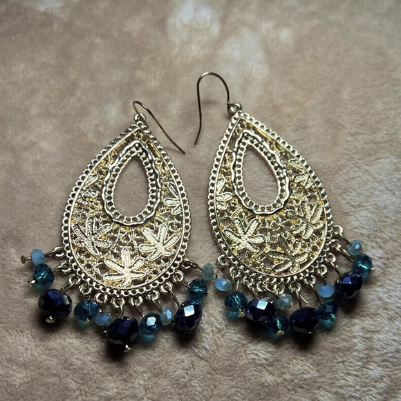 Drop boho earrings - Picture 2 of 3
